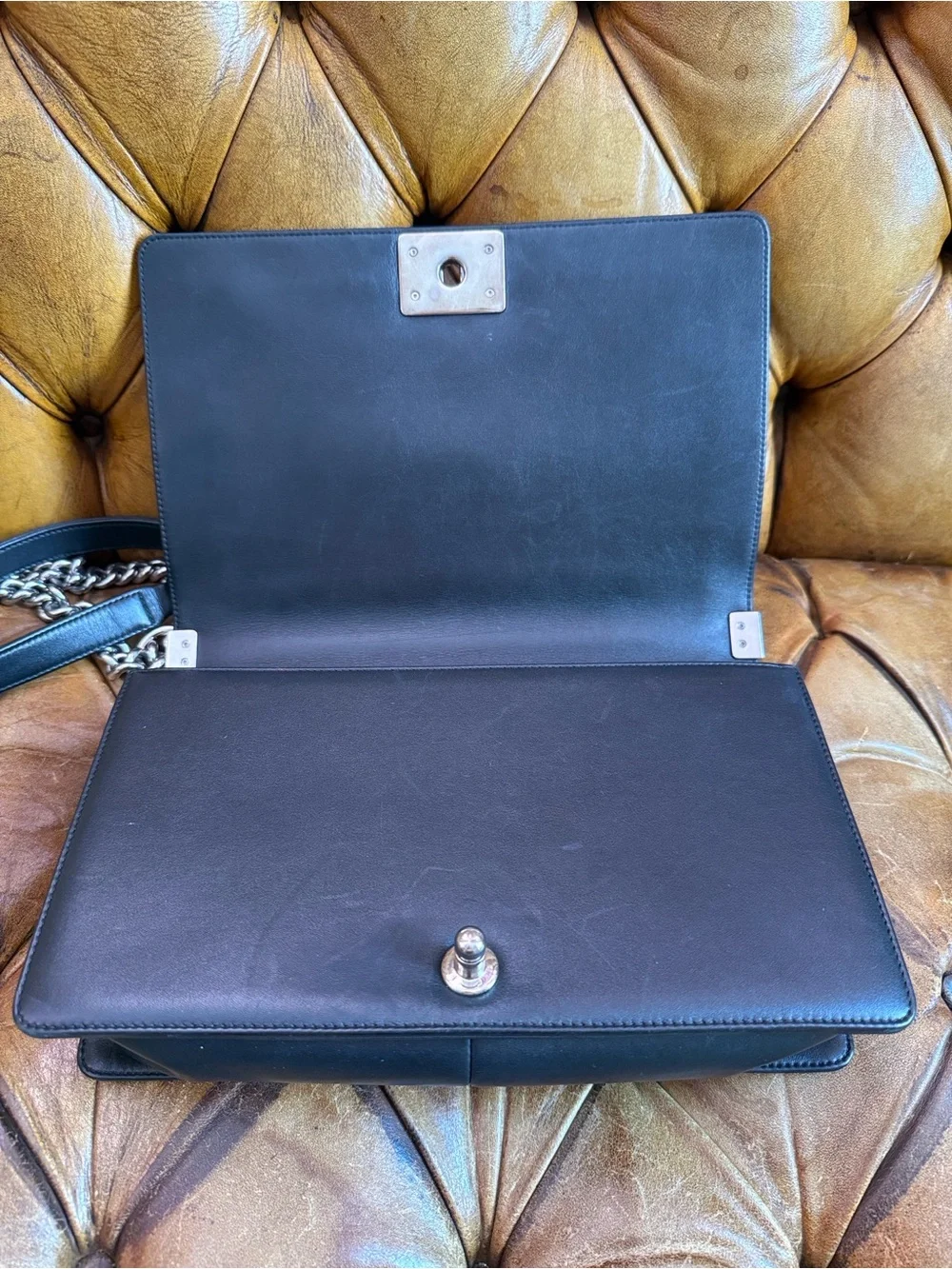 🎉🎉🎉Chanel Black Boy Bag with Silver Hardware. Karl Lagerfeld Design 🩶🩶🩶